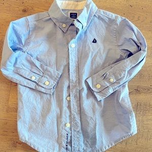 18-24m Janie & Jack Embroidered Boys Poplin Button-up